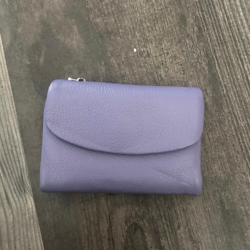 no brand purple foldable wallet faux leather